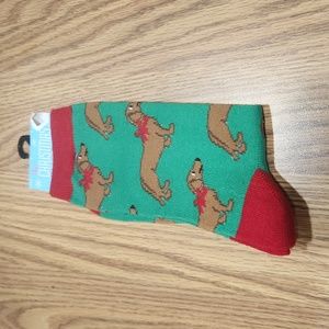 Unisex Dachshunds woth bows Christmas, Socks. New